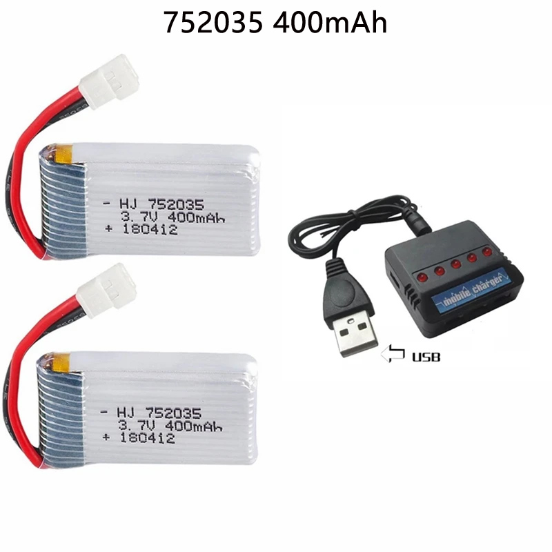 Eachine Drone E58 - Baterai Drone 752035 3.7V 400mAh 35C