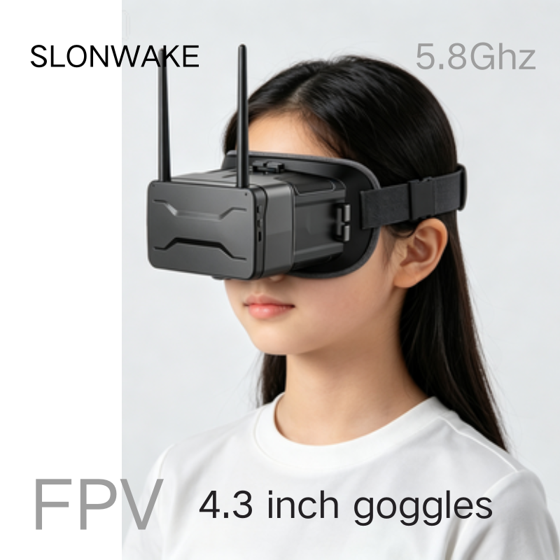Fpv Drone Goggles - Kacamata FPV 5.8G, Layar 4.3 Inci,