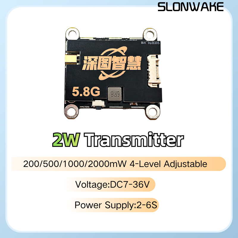 SLONWAKE 5.8G 56CH 2W pemancar - Fpv Drone Quadcopter ulasan dan harga