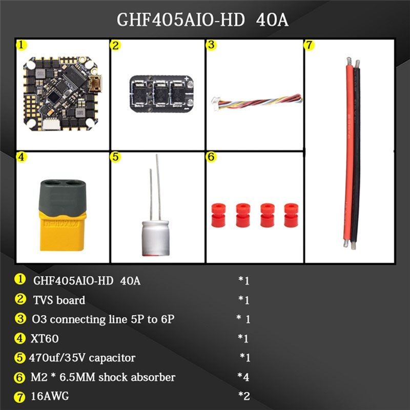 ABTI-GHF405AIO-HD 40A Pengontr - Fpv Drone Esc ulasan dan harga