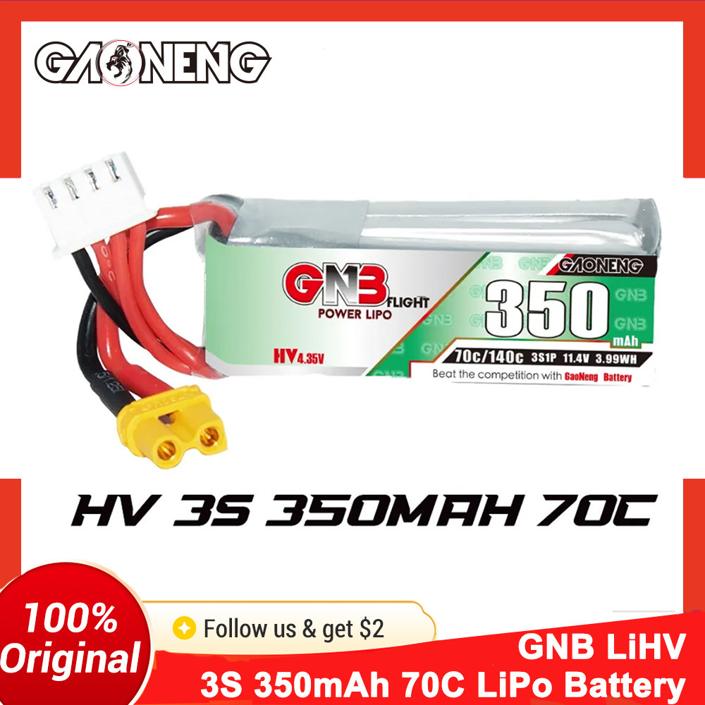 Baterai LiPo Gaoneng GNB 350mA - Fpv Drone Goggles ulasan dan harga