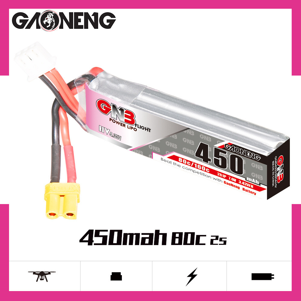 GNB baterai LiPo HV 2S 7.6V 45 - Fpv Drone Battery ulasan dan harga