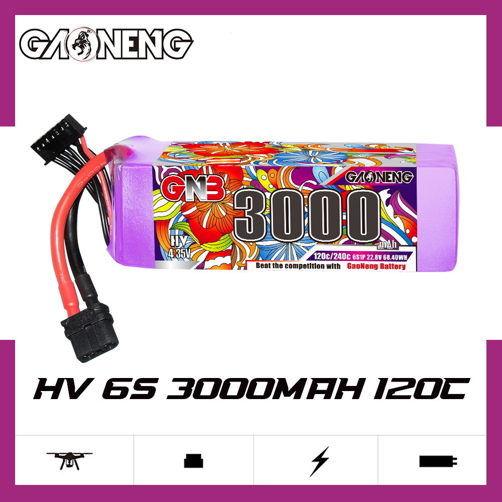 Baterai Lipo GNB 6S 22.8V 3000 - Fpv Drone Battery ulasan dan harga