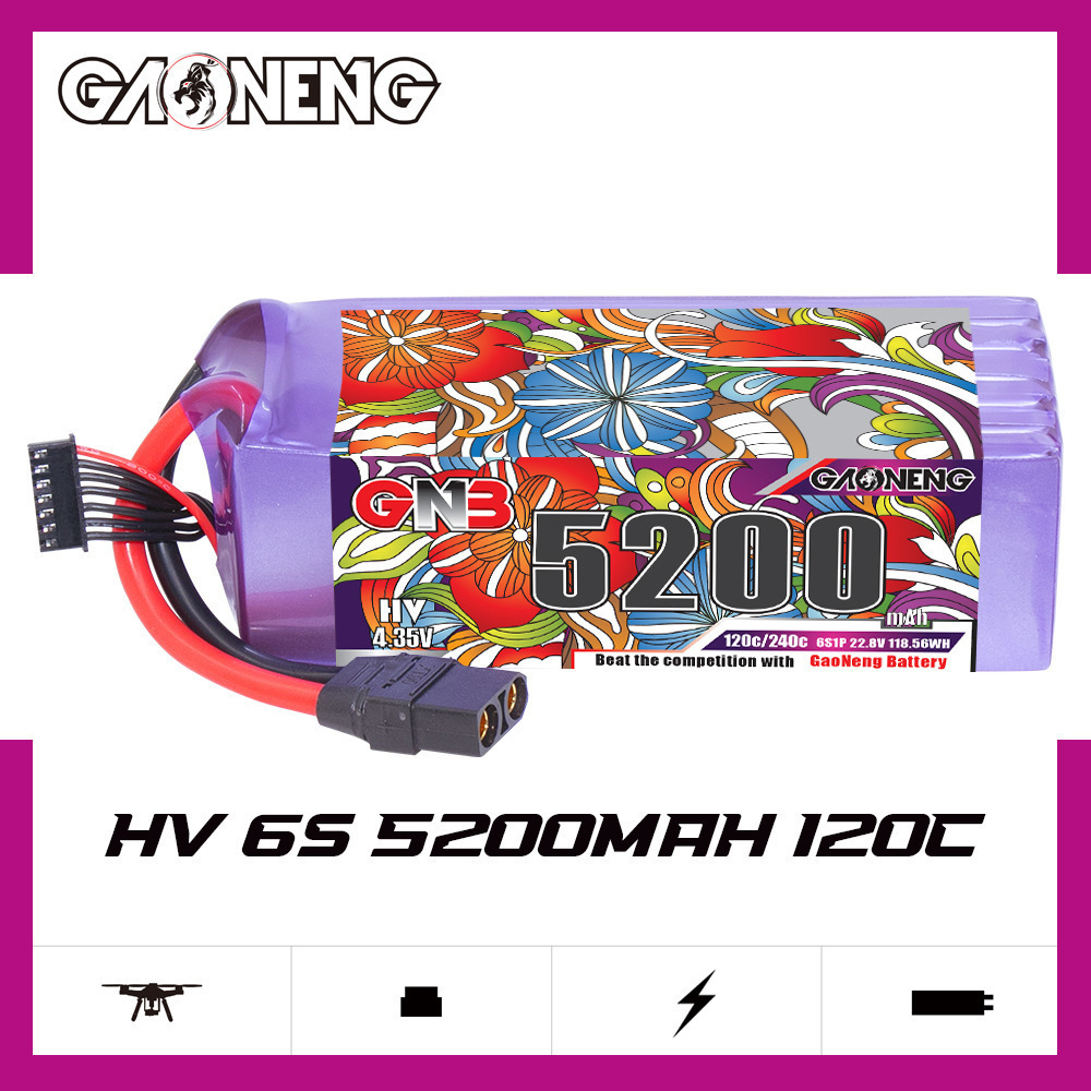 Baterai Lipo GNB 6S 22.8V 3000 - Fpv Drone Battery ulasan dan harga
